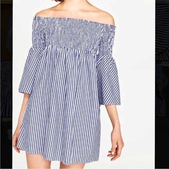 Zara short dress with bell sleeves small - Picture 3 of 13